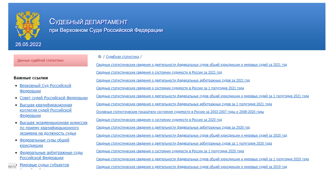 Где юристу искать судебную статистику?
